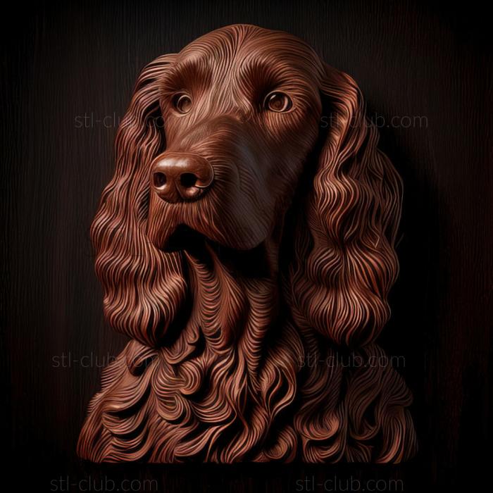 3D model st Irish Water Spaniel dog (STL)